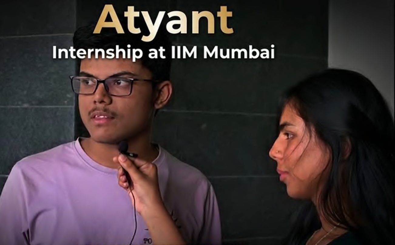 Atyant student who found their path and landed an internship at IIM Mumbai
