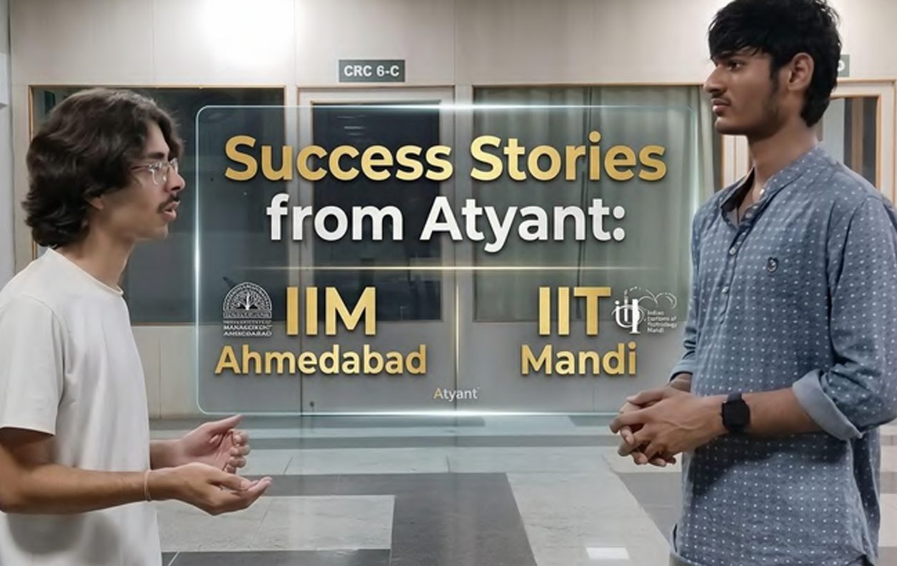 Atyant student outcomes: internships at IIM Ahmedabad and IIT Mandi