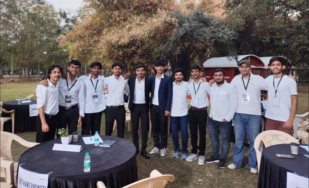 The Atyant team and student community at a campus meet